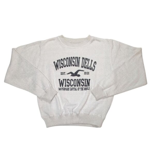 Wisconsin Dells Sweater Sweatshirt By Basix Of America Cozy Fuzzy Women's Large - Picture 6 of 10
